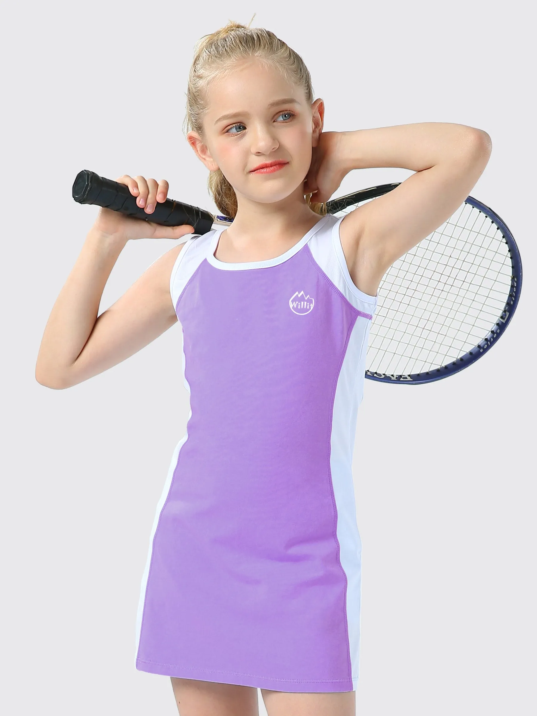 Girls Tennis Golf Dress Cotton Sleeveless