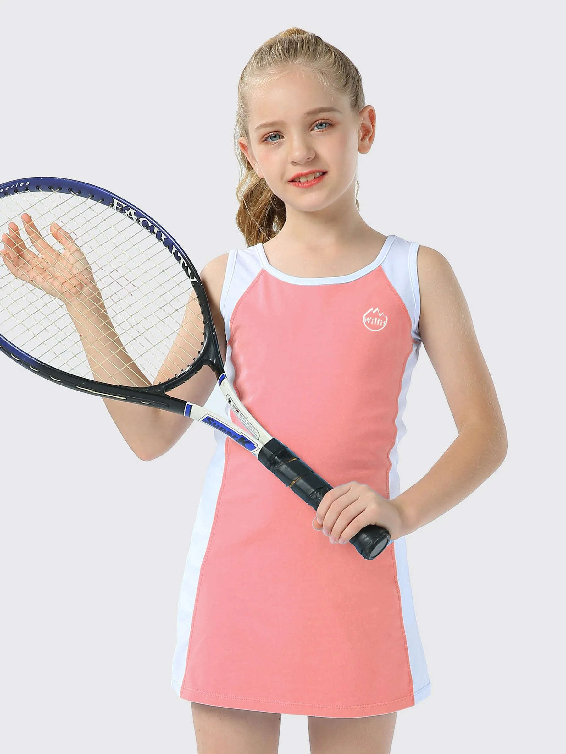 Girls Tennis Golf Dress Cotton Sleeveless