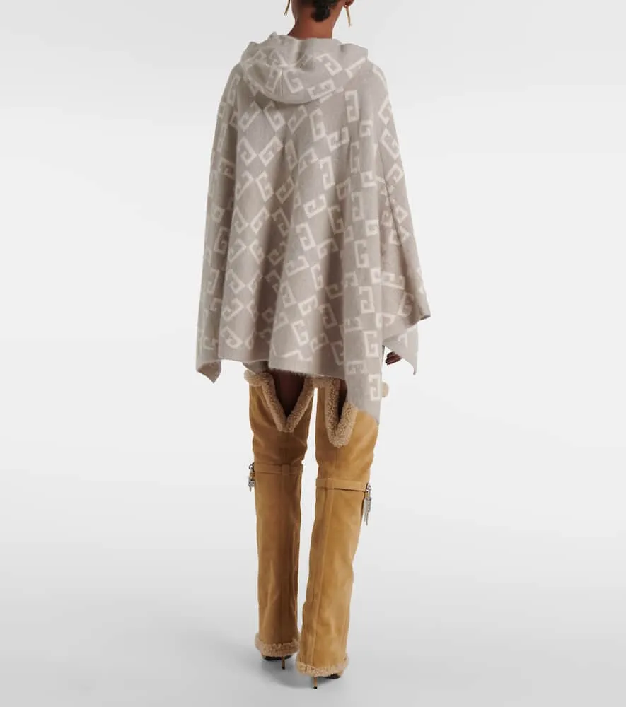 Givenchy Monogram 72 hooded cashmere poncho