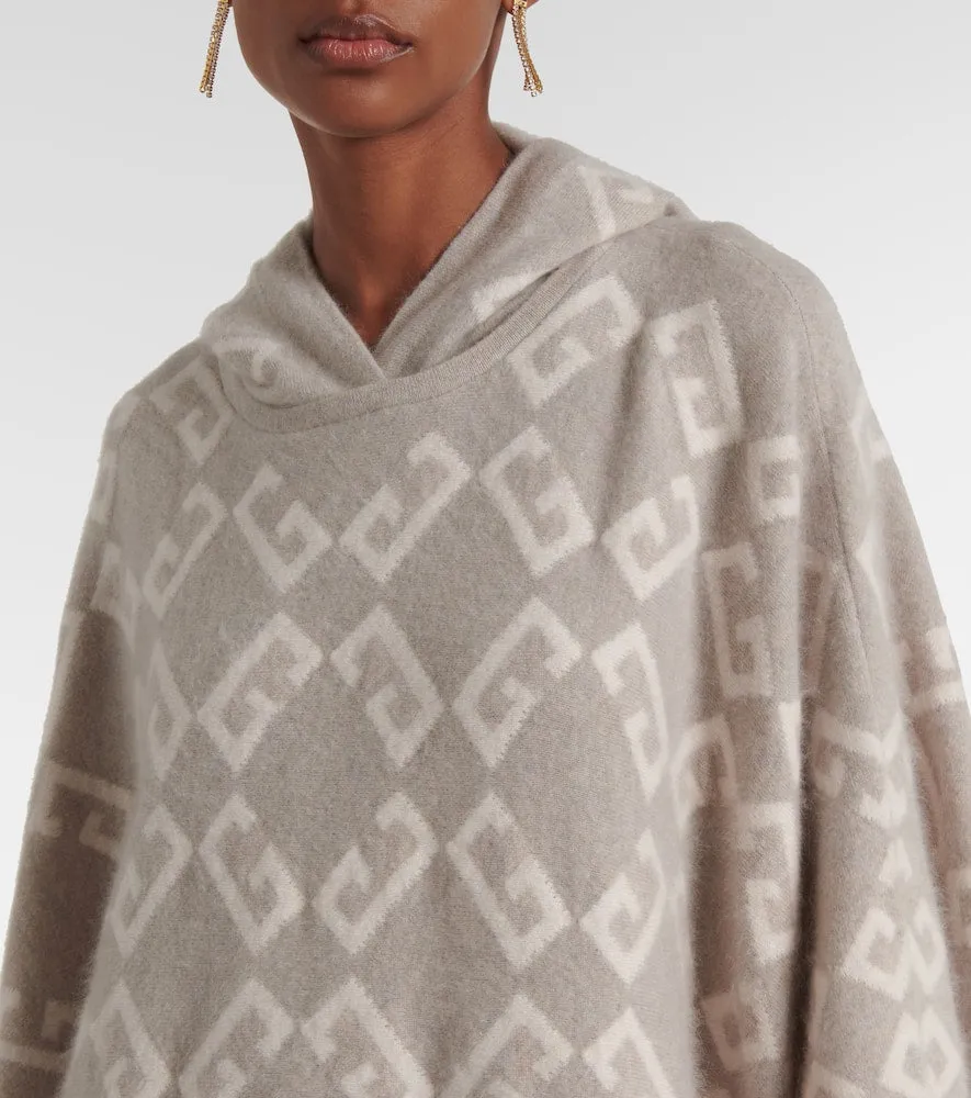 Givenchy Monogram 72 hooded cashmere poncho
