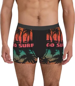 Go Surfer Print Boxer Briefs For Men Breathable Underwear-