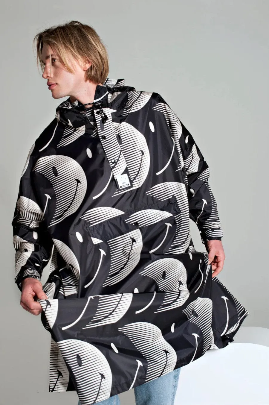 Half Moon Smiley Rain Poncho