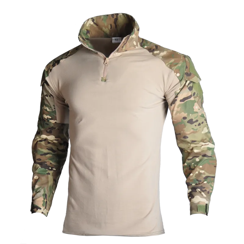 HAN WILD Men's Army Shirts Military Combat Tactical Clothing Hunting Uniform Camouflage
