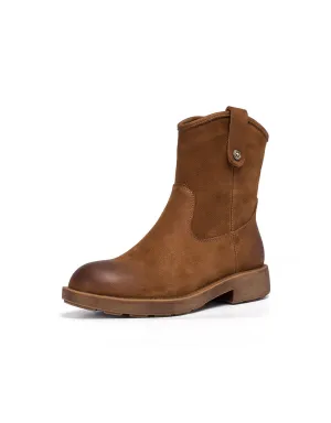 Handmade Real Leather Winter Martin Boots with Fur