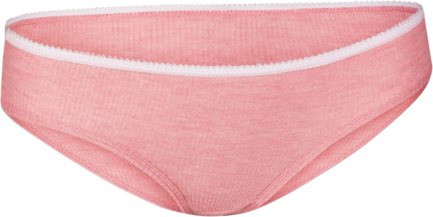 Hanes Girls' Underwear, Ribbed Moisture-Wicking Tagless Panties, Hipster & Brief, 6-Pack