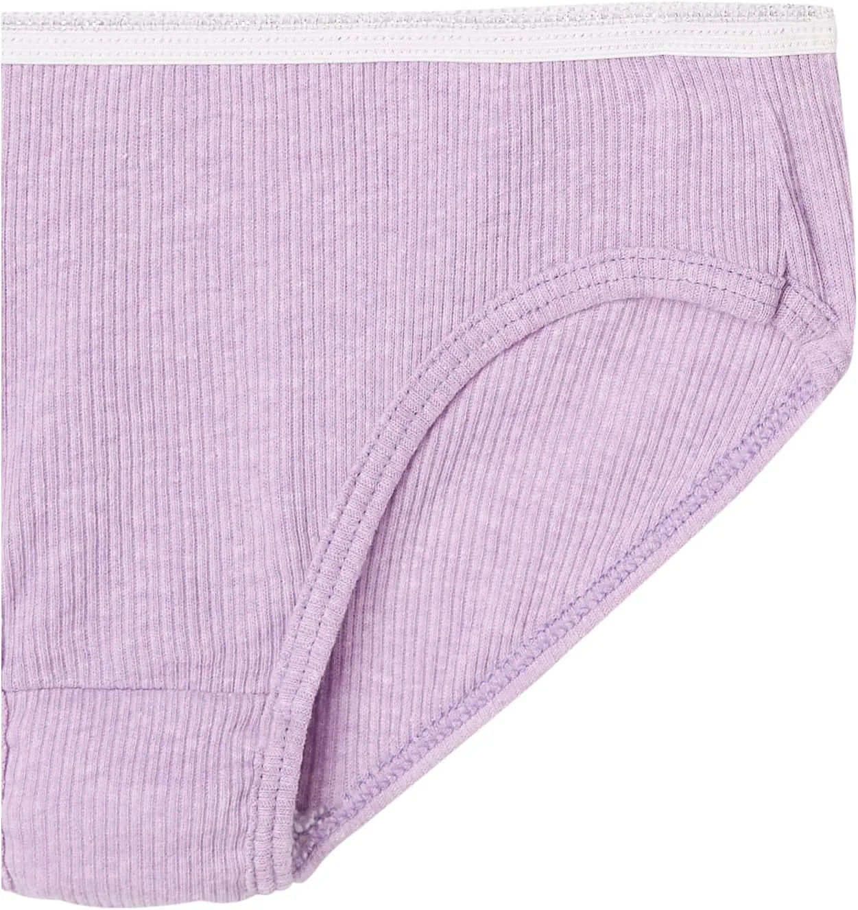 Hanes Girls' Underwear, Ribbed Moisture-Wicking Tagless Panties, Hipster & Brief, 6-Pack