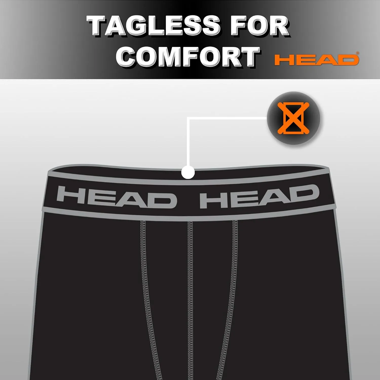 HEAD Mens Performance Underwear - 3-Pack Stretch Performance Boxer Briefs Breathable No Fly Up to Size 5X