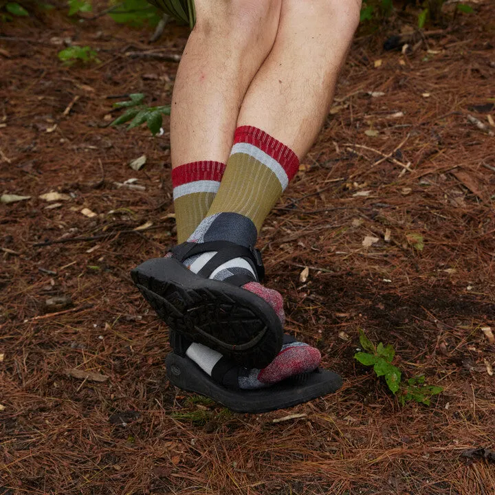 Heady Stripe Micro Crew Lightweight Hiking Sock - Ash