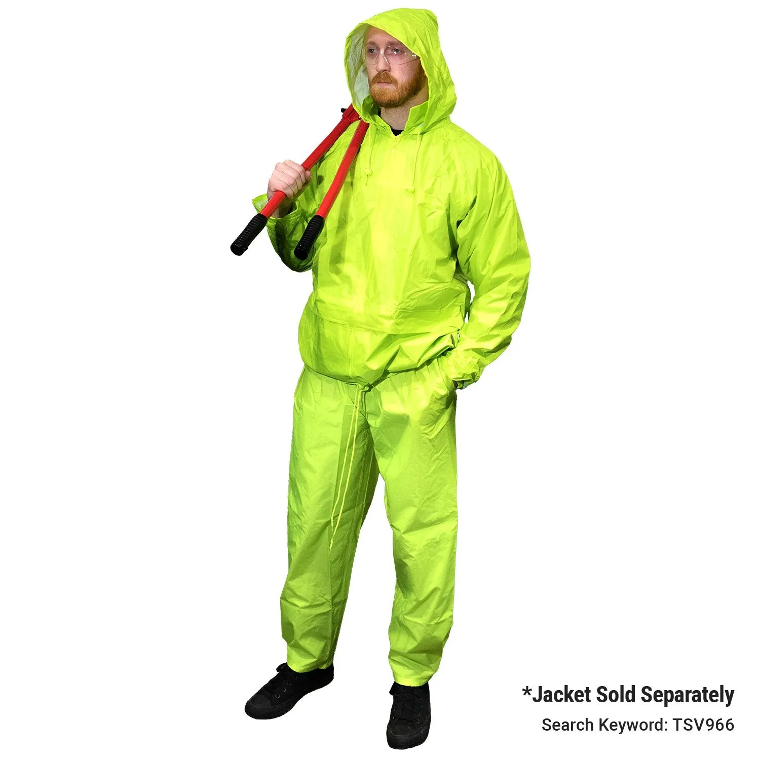 High Visibility Classic Rain Pants - Lime - 2X