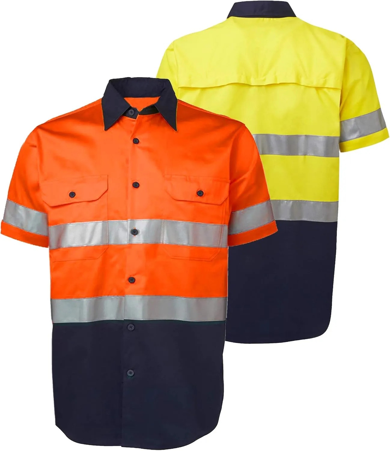 High Visibility Shirt for Men Reflective Hi Vis Work Safety Shirt Hi Viz Class 3