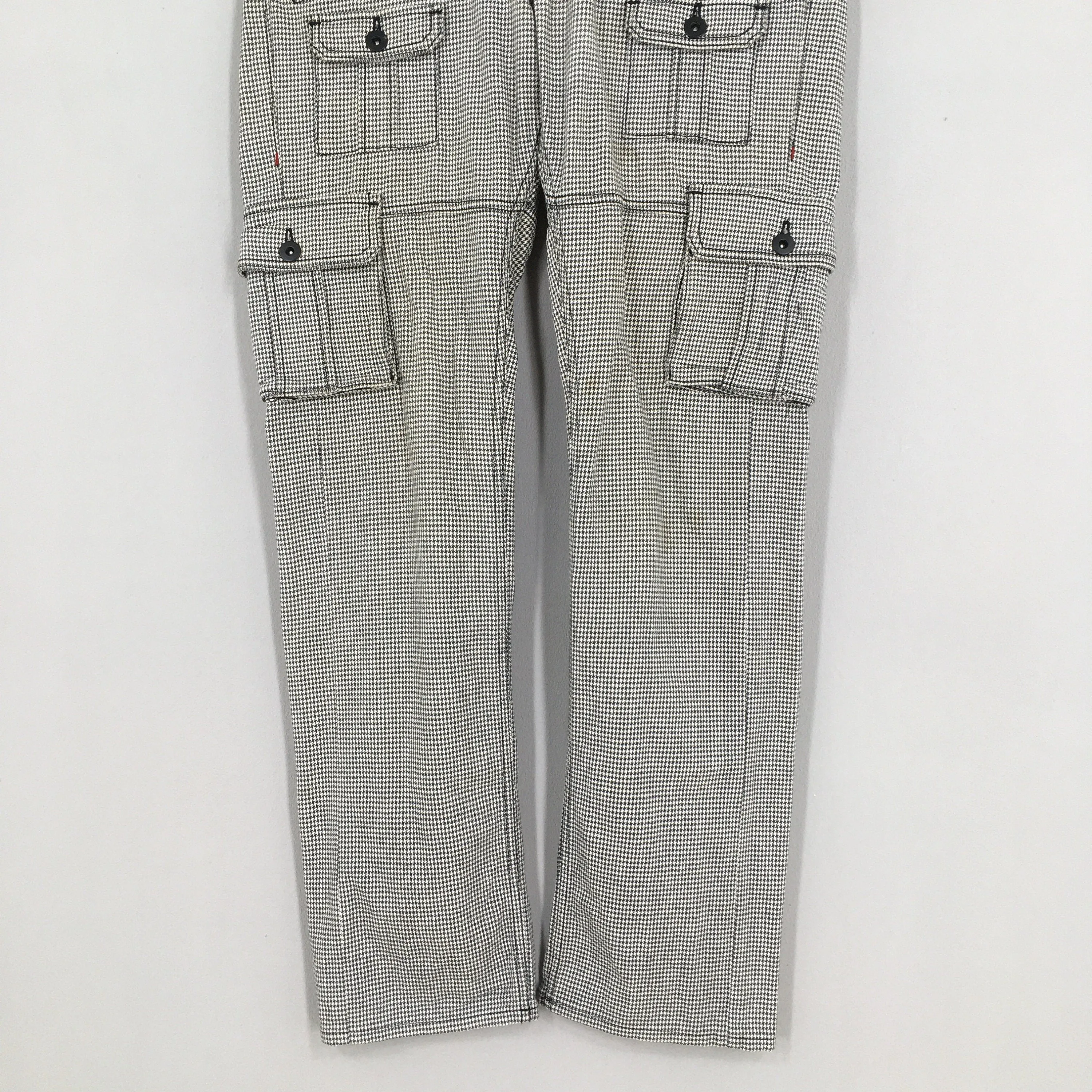 Hiromichi Japanese Tartan Checkered Cargo Pants Size 34x31