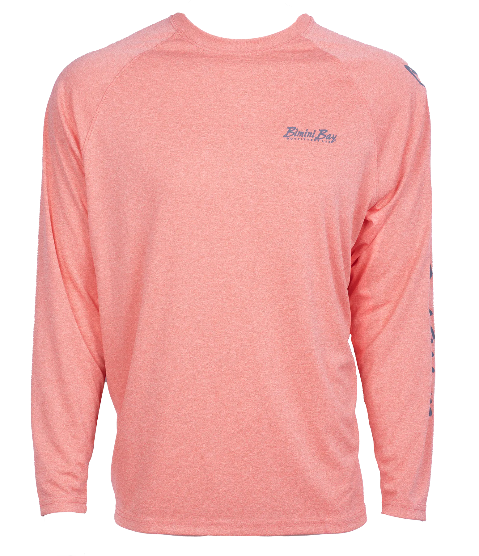 Hook M' Men's Long Sleeve Shirt Redfish Trout 2 Cayenne Heather