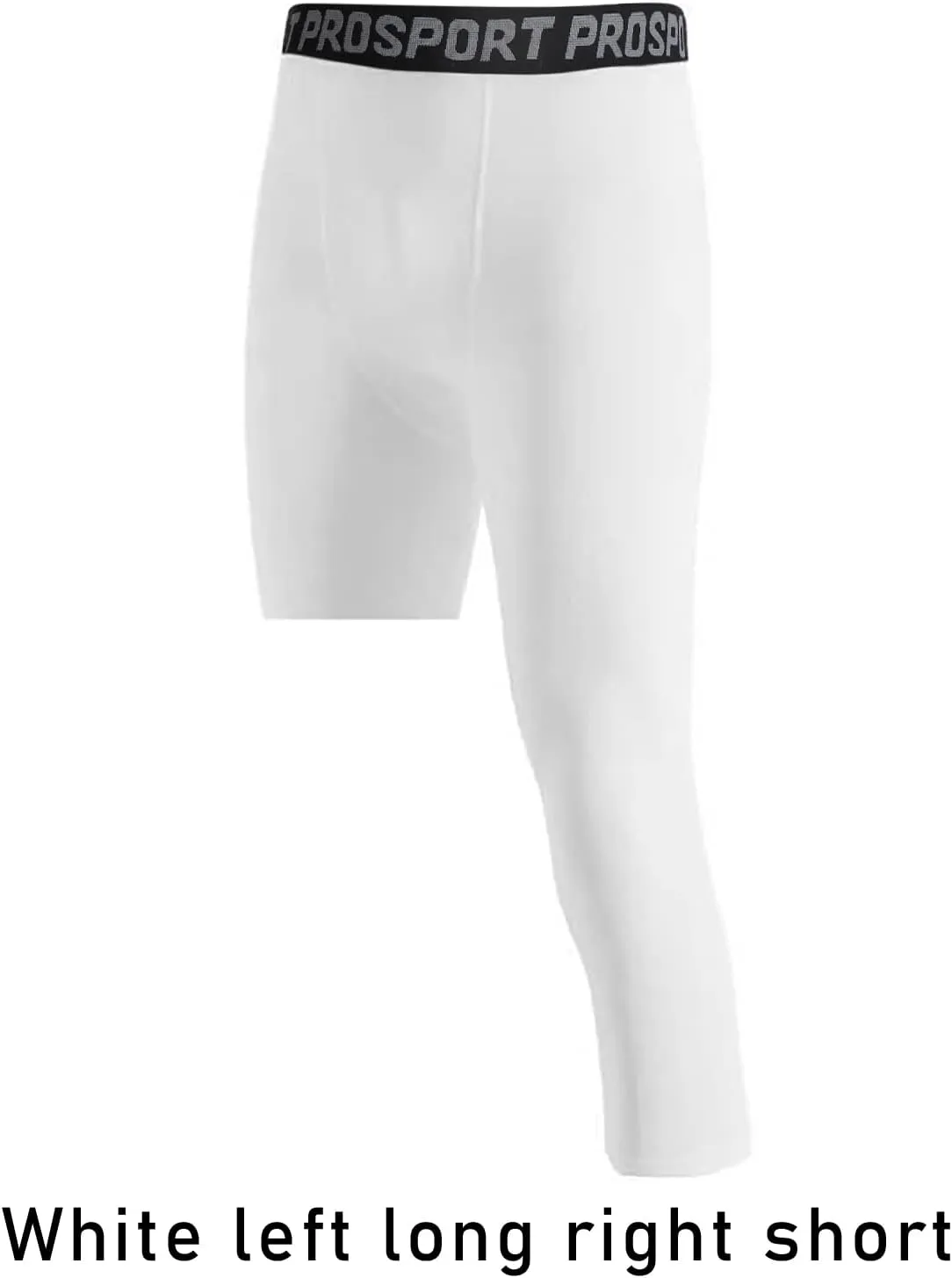 Hotfiary 2 Pack Mens Compression Pants 3/4 One Leg Compression Tights Athletic Base Layer for Running Basketball Sports