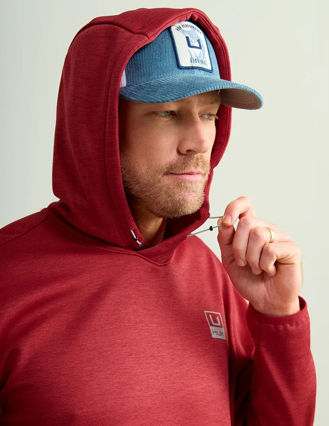 HUK Men's Fleece, Performance Fishing Hoodie