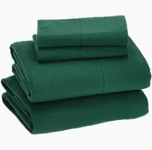 Hunter Green 4-Piece Jersey Sheet Set