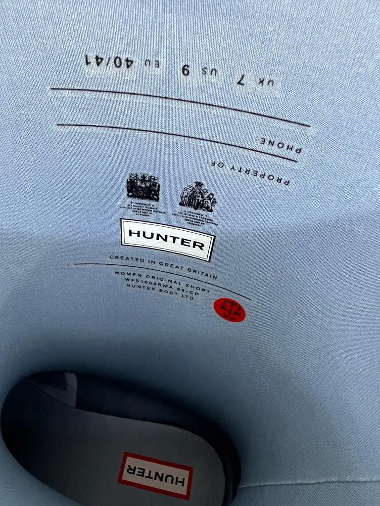 HUNTER RAIN BOOTS BLUE STEM