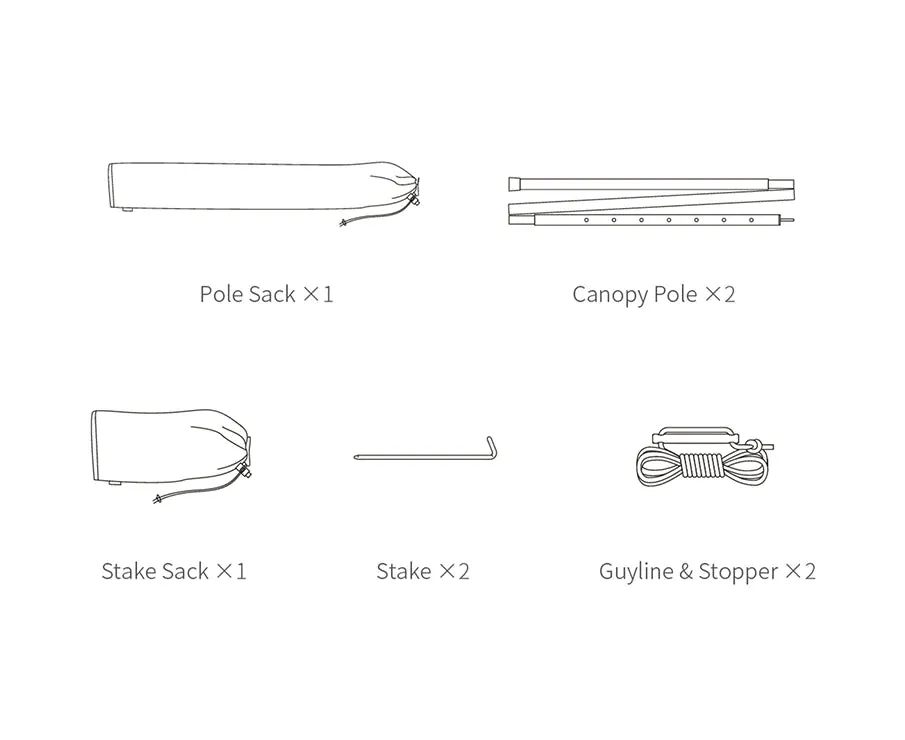 IKAMPER | Canopy Poles (BC019-008)