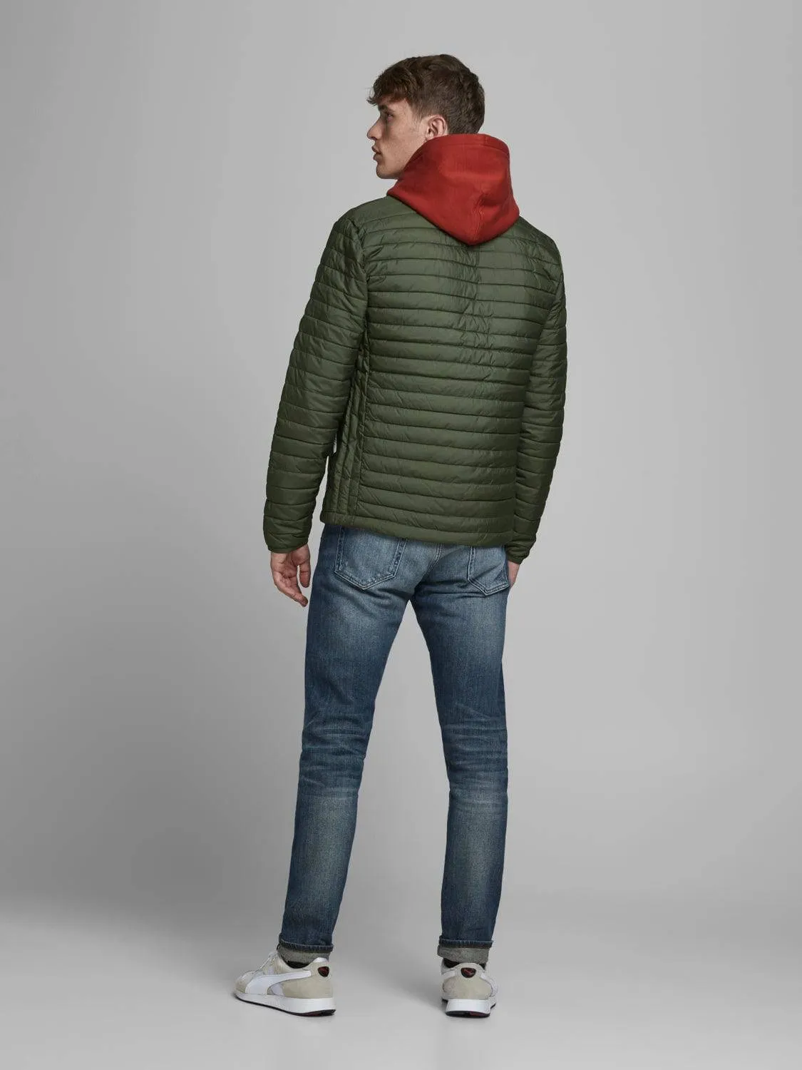 Jack & Jones JJRICK Padded Jacket -FOREST NIGHT (M, L only)