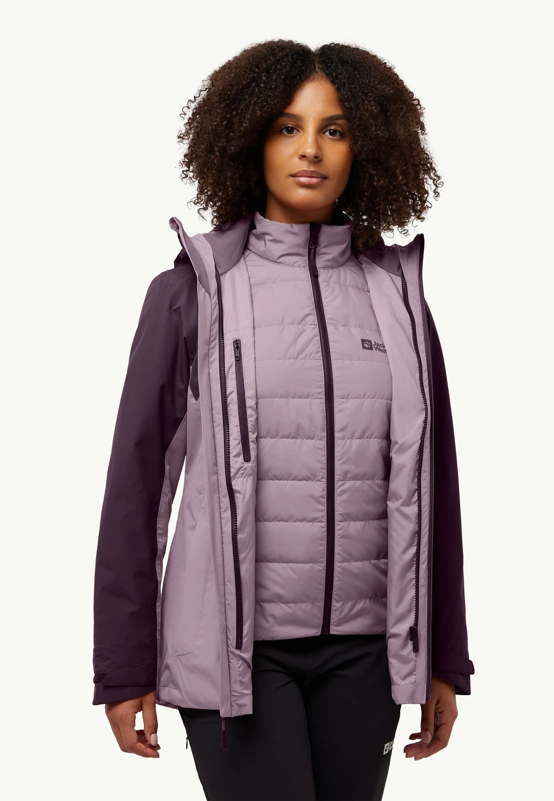 Jack Wolfskin Hunberg 3 in 1 Jacket Womens Wild blossom