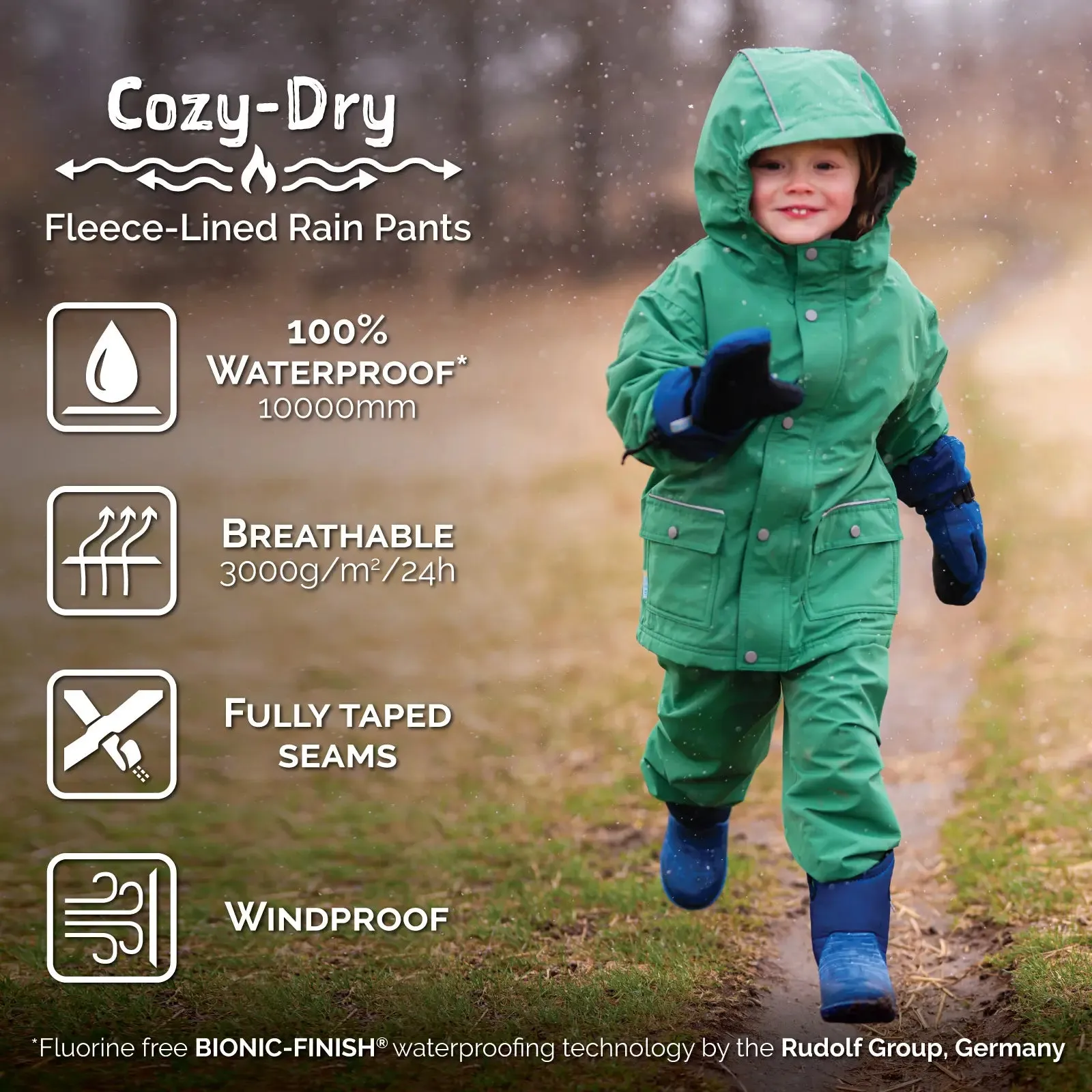 Jan & Jul Kids Cozy-Dry Rain & Snow Pants - Lavender