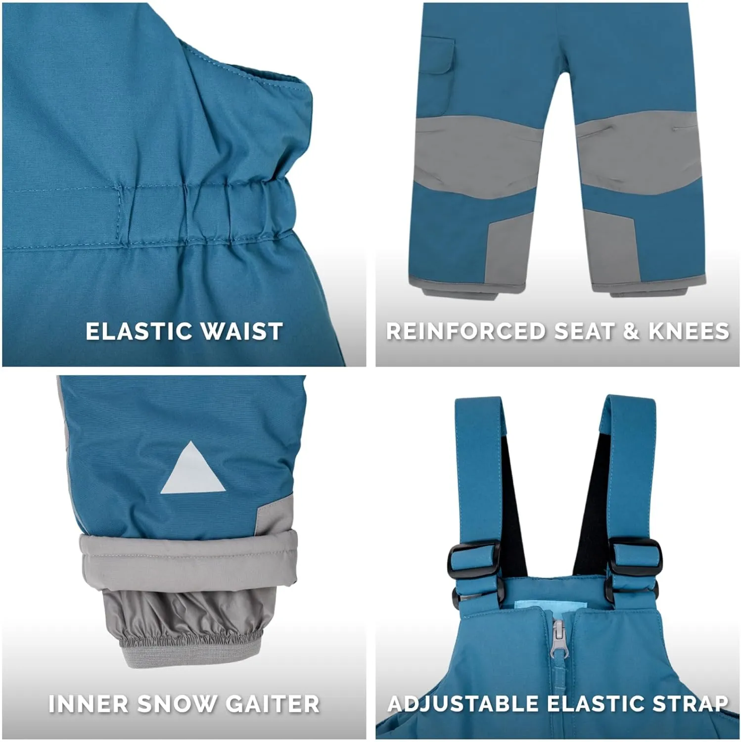 JAN & JUL Toasty-Dry Waterproof Insulated Snow Bib Pants for Kids