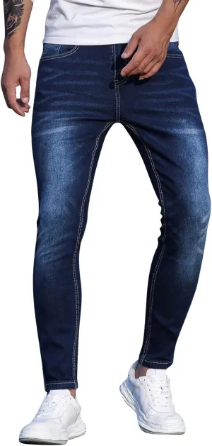Jeans Pants for Men Baggy Loose Fit Straight Leg Jeans Comfortable Flexible Denim Pants Hip Hop Streetwear
