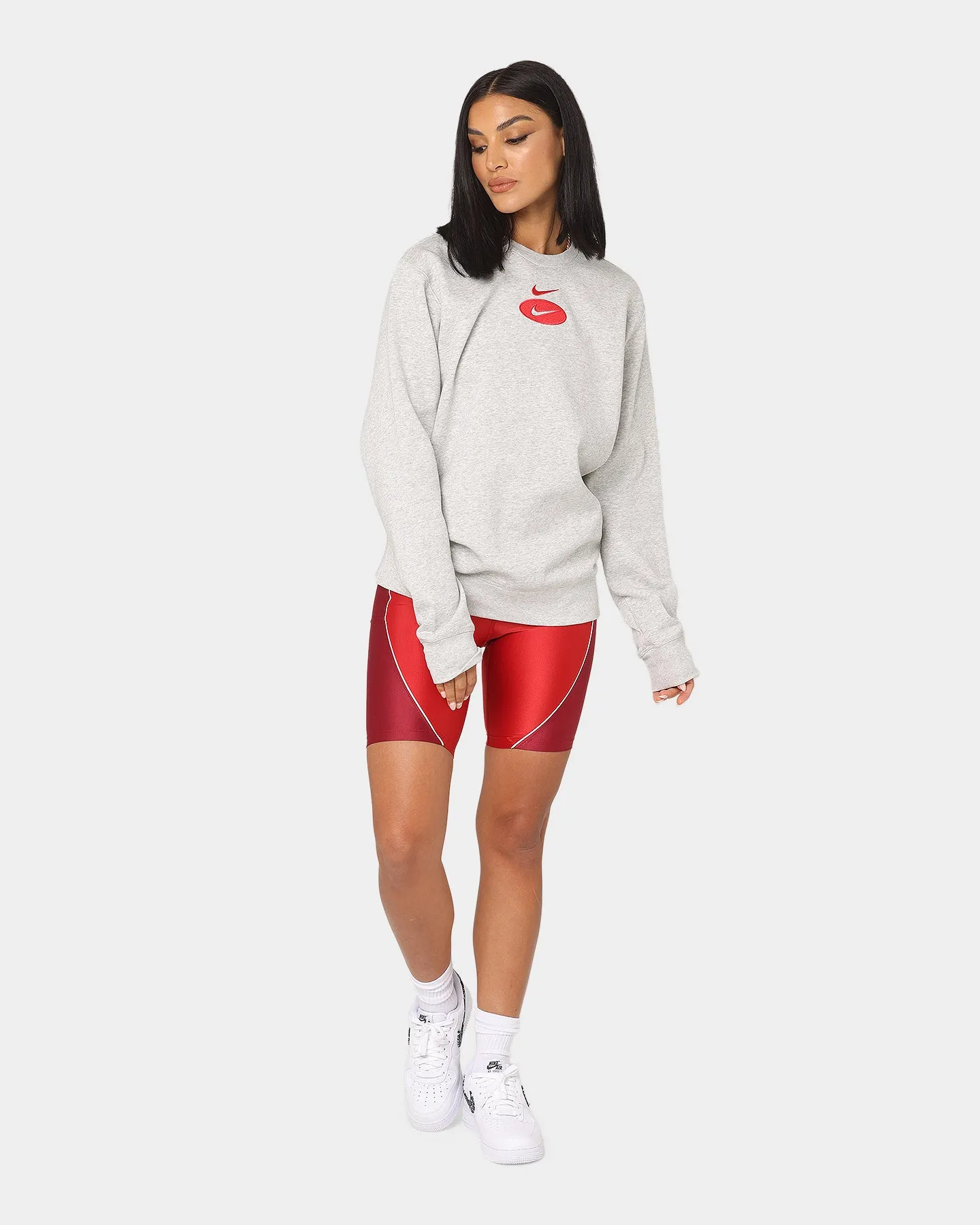 Jordan Women's Essentials Mid-Rise Bike Shorts Varsity Red