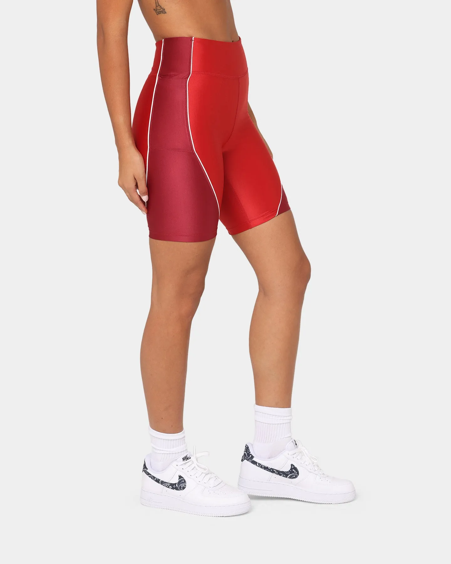Jordan Women's Essentials Mid-Rise Bike Shorts Varsity Red