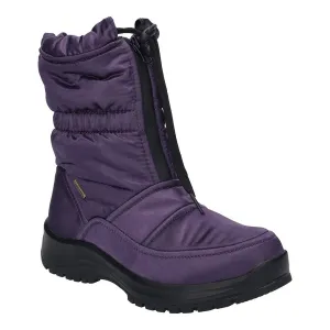 Josef Seibel Colorado 58 Ladies Purple Textile Waterproof Front Zip Ankle Boots