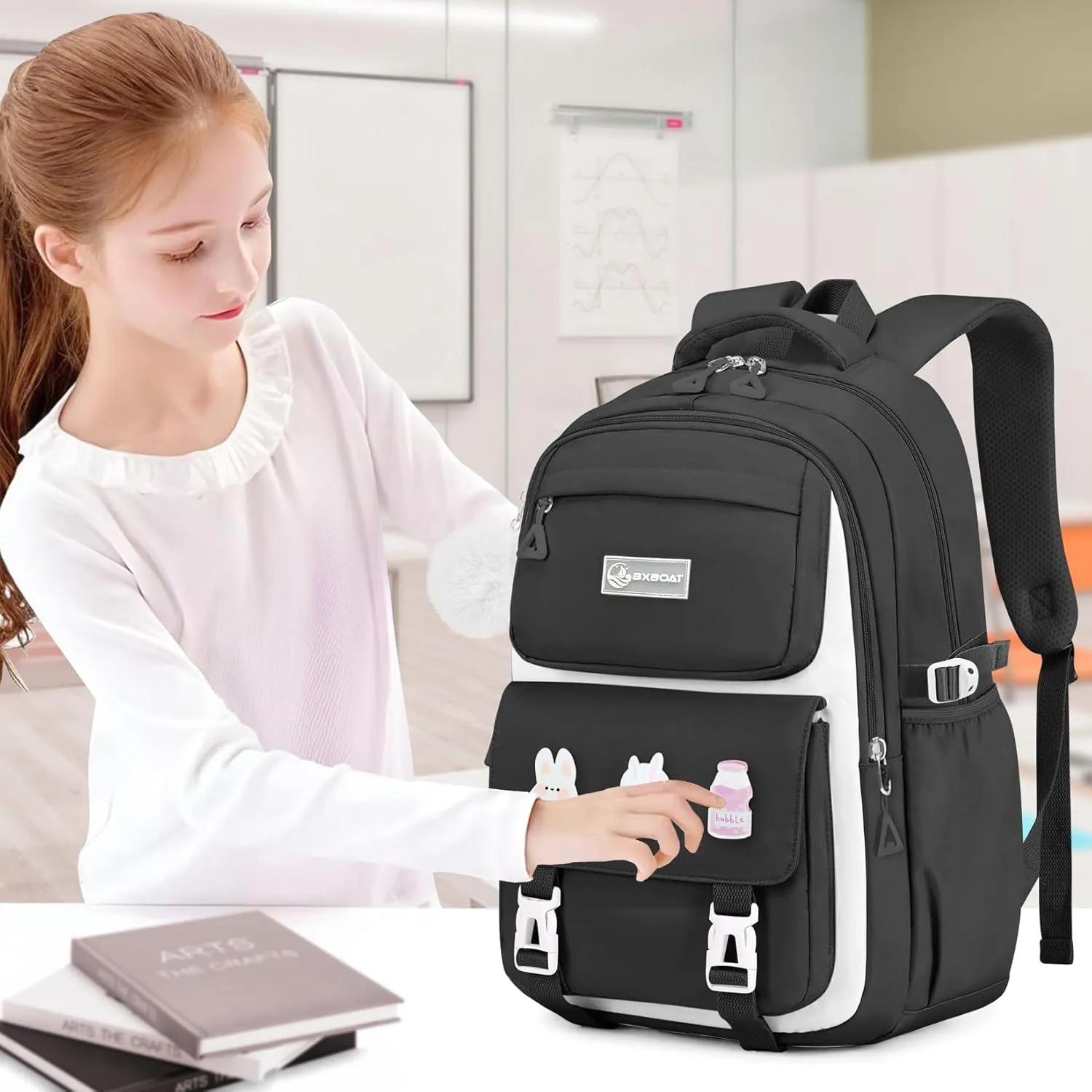 Kids Backpacks for Girls - Cute Girls Backpack for Elementary, Middle and High School Students - 18" School Bookbag