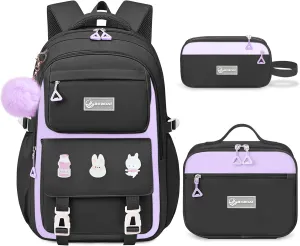 Kids Backpacks for Girls - Cute Girls Backpack for Elementary, Middle and High School Students - 18" School Bookbag