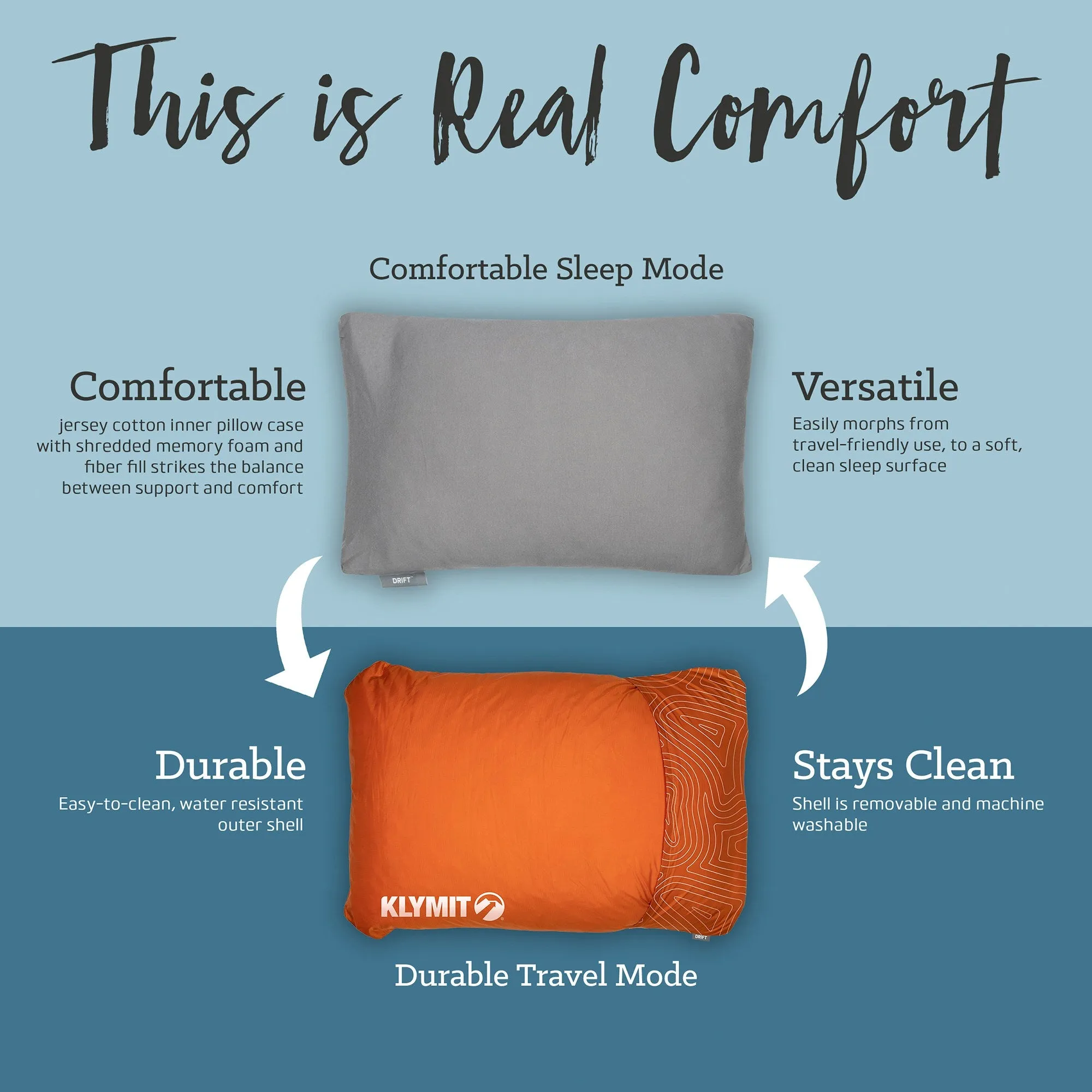 KLYMIT Drift Car Camp Pillow Regular