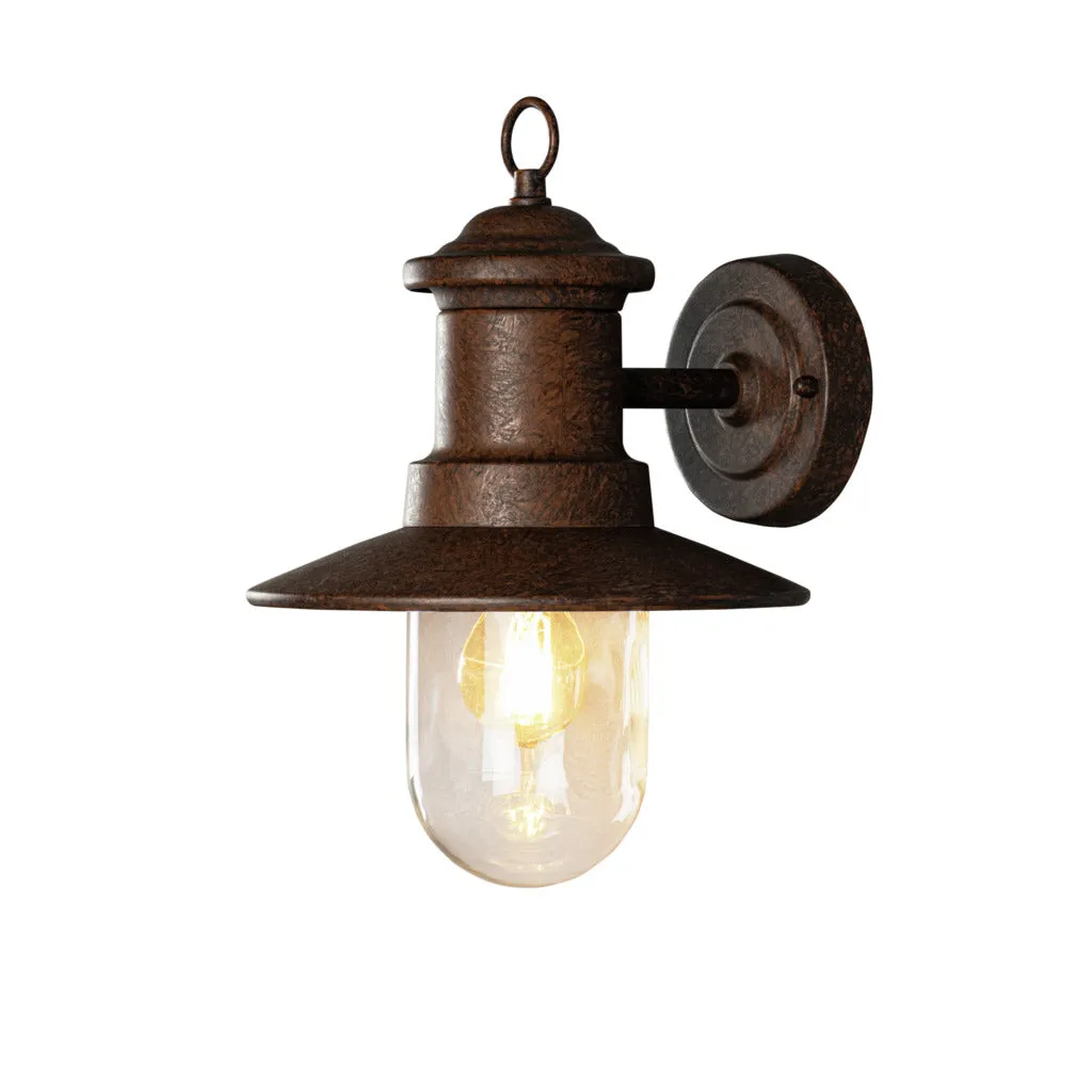 Konstsmide Napoli Outdoor Wall Light Rust Coloured IP44