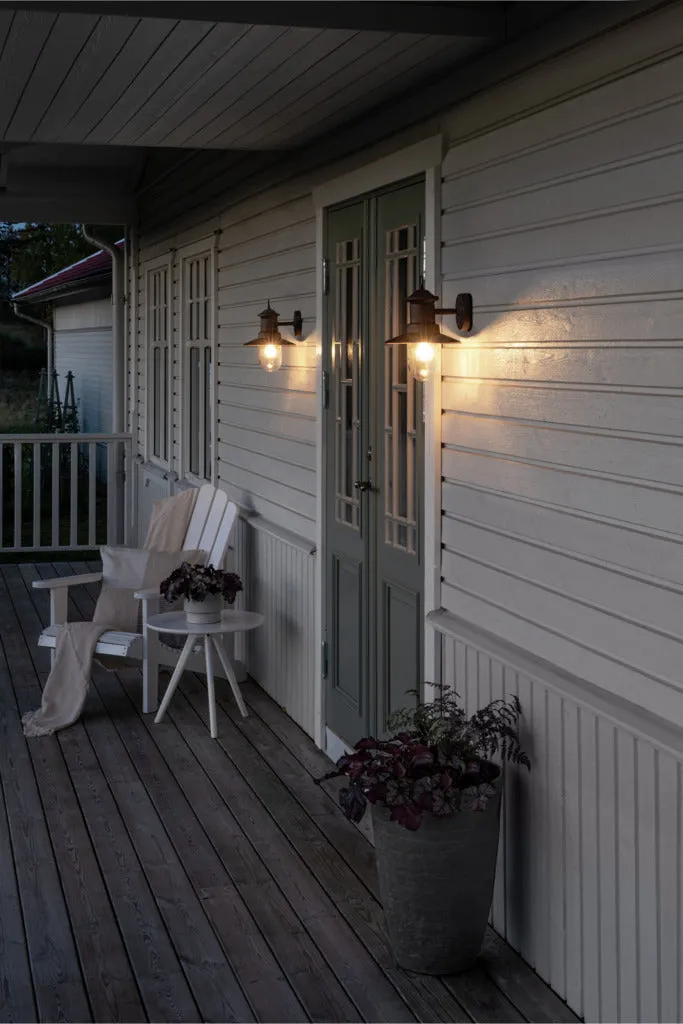 Konstsmide Napoli Outdoor Wall Light Rust Coloured IP44