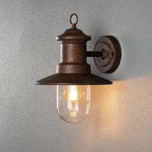 Konstsmide Napoli Outdoor Wall Light Rust Coloured IP44