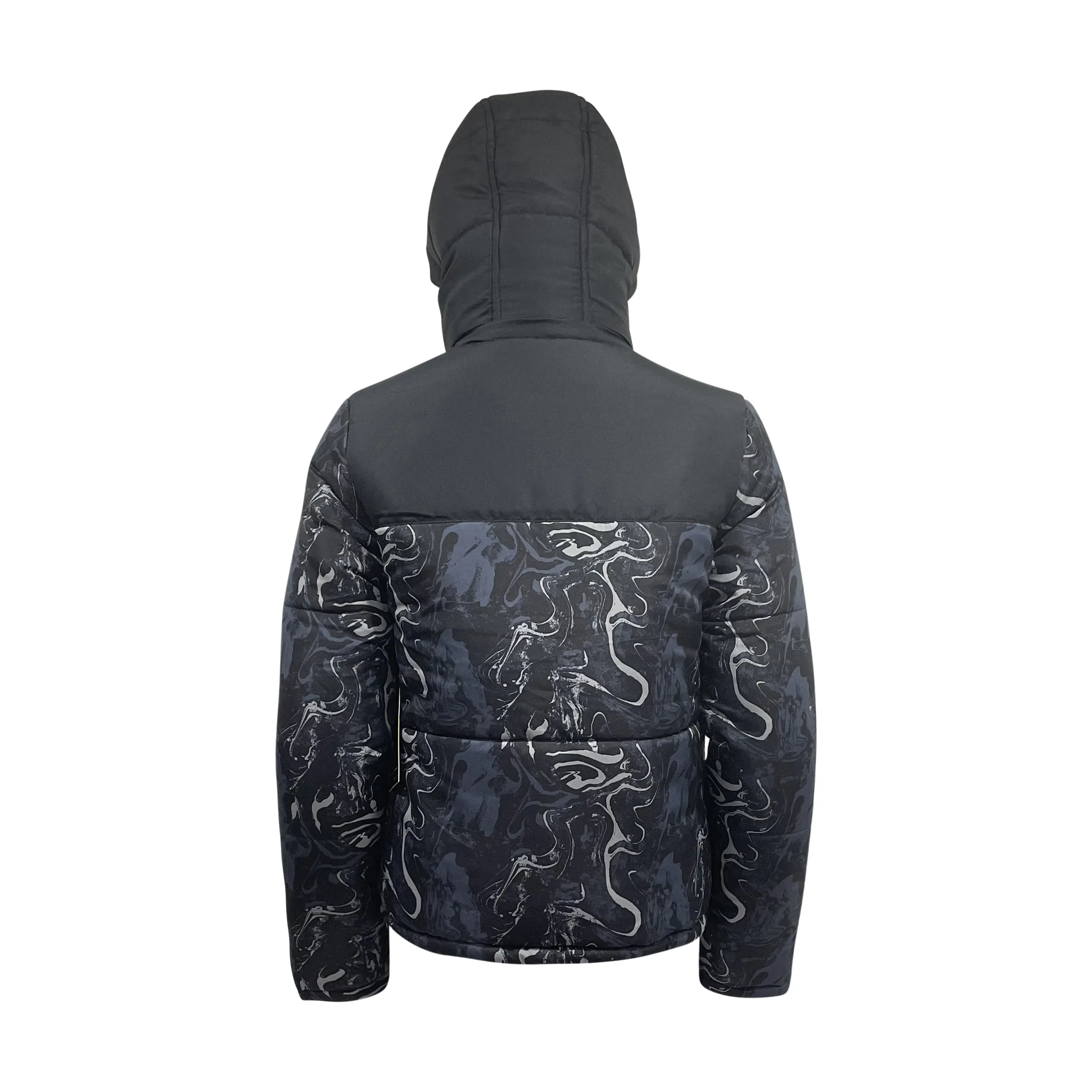 Ladies Contrast Hooded Winter Puffer Jackets