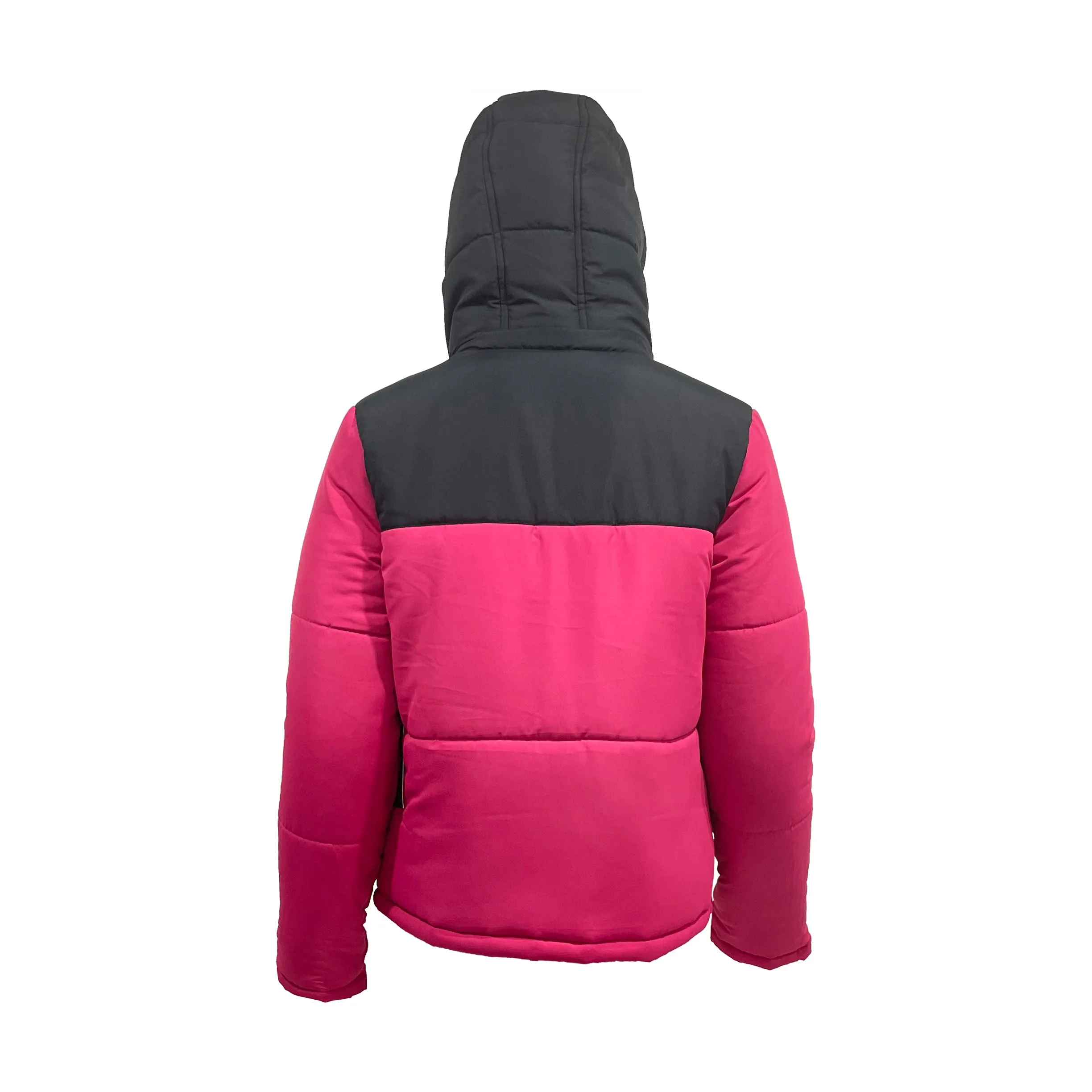 Ladies Contrast Hooded Winter Puffer Jackets