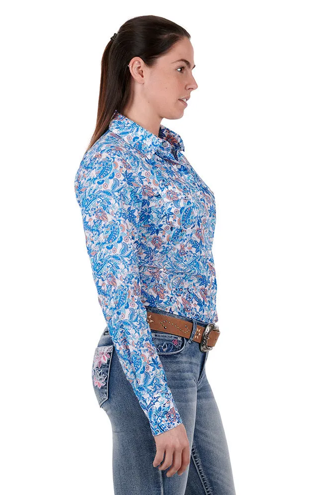 LADIES PURE WESTERN FRANCES L/S SHIRT