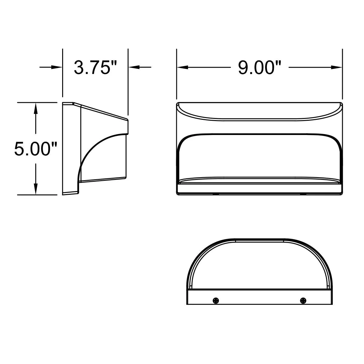 Laguna 9 in. LED Outdoor Wall Sconce Satin Finish