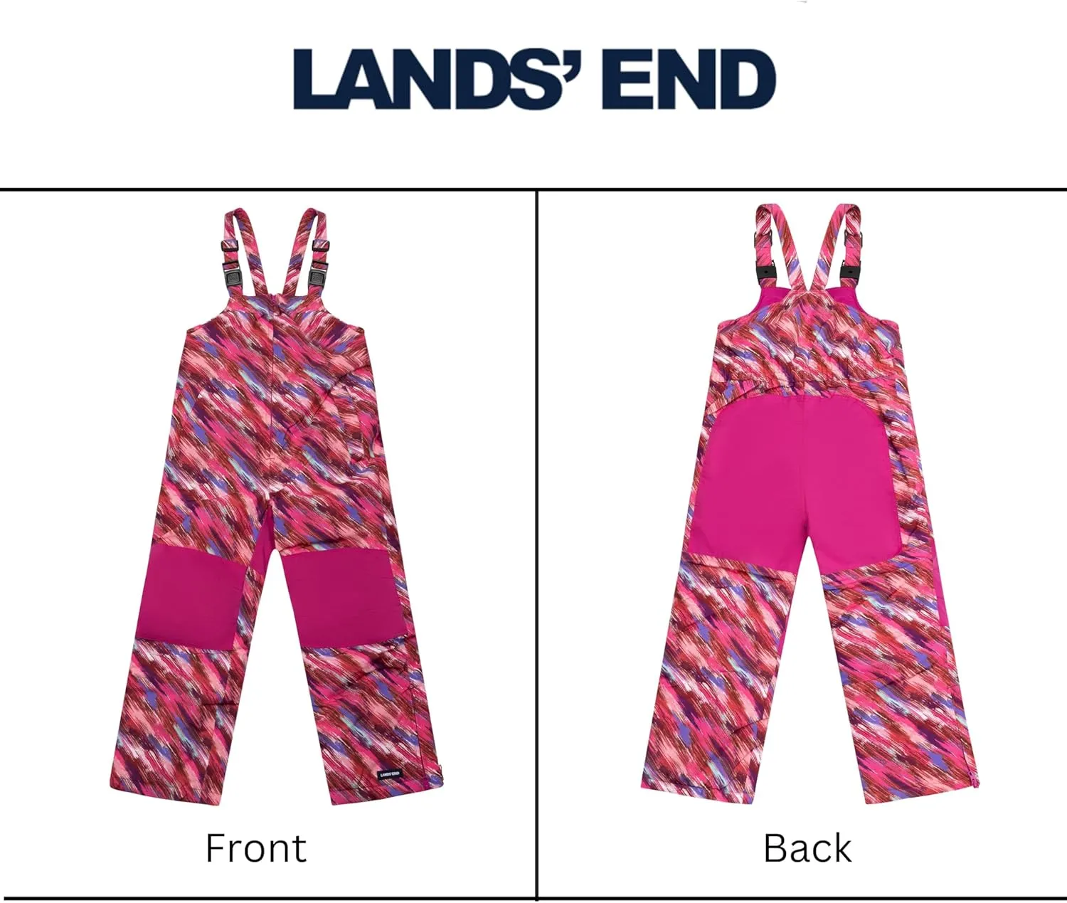 Lands' End Kids Squall Waterproof Iron Knee Bib Snow Pants