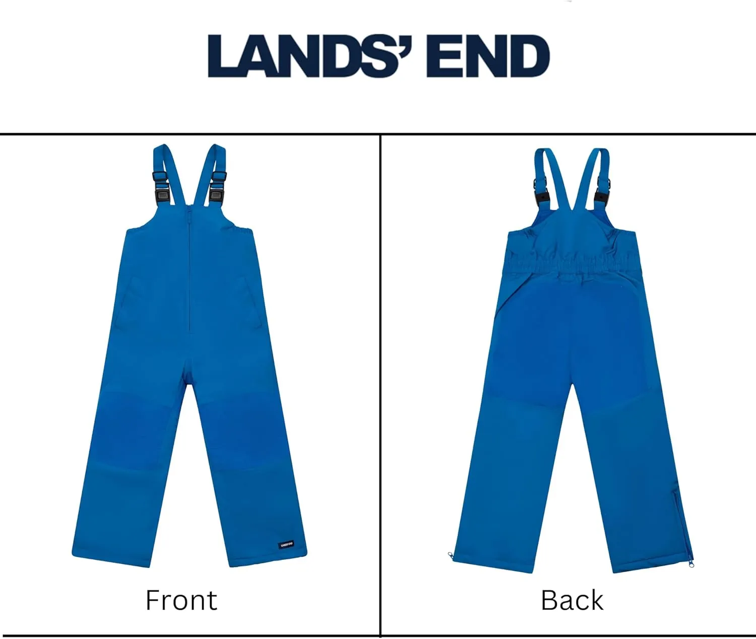 Lands' End Kids Squall Waterproof Iron Knee Bib Snow Pants