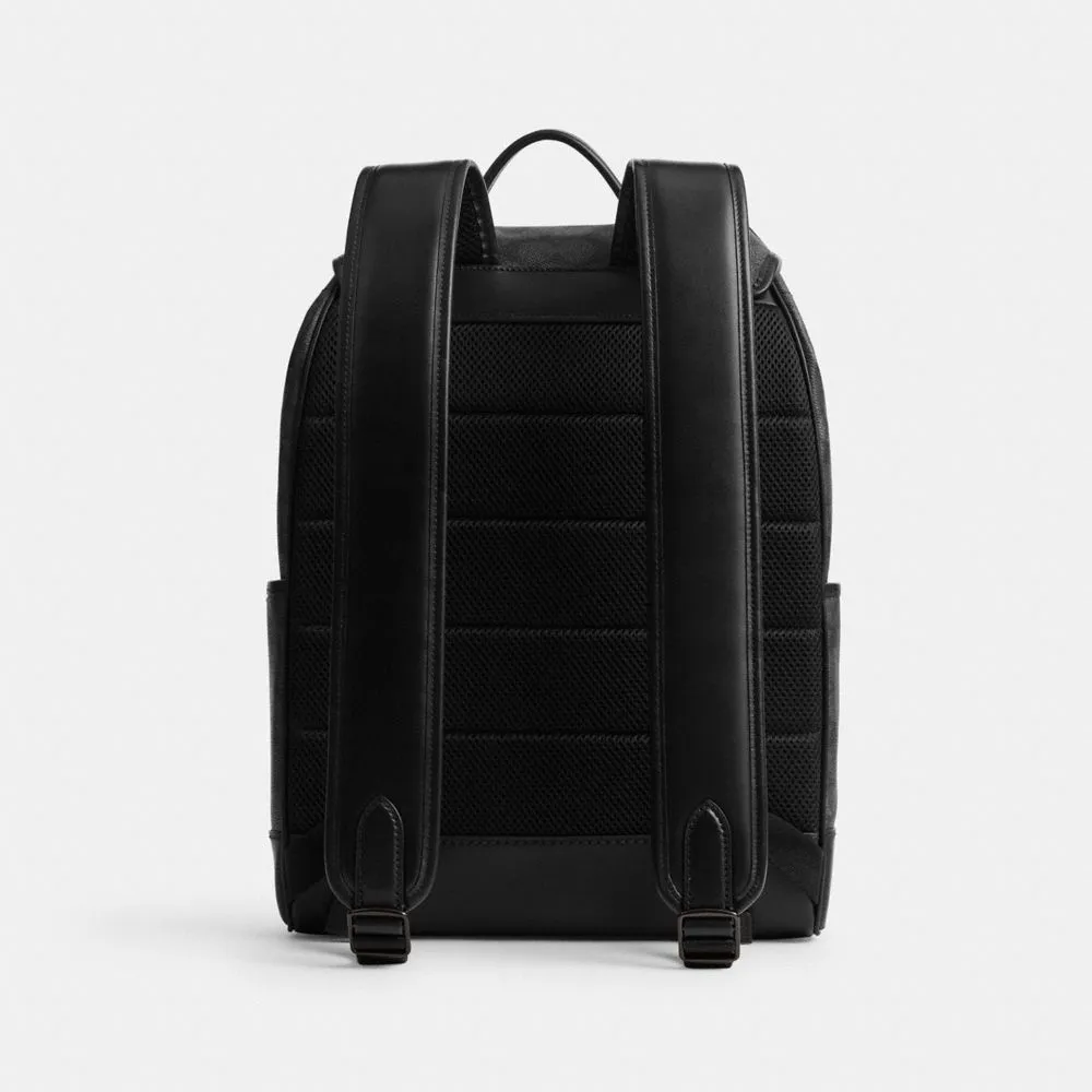 League Flap Backpack In Signature Canvas