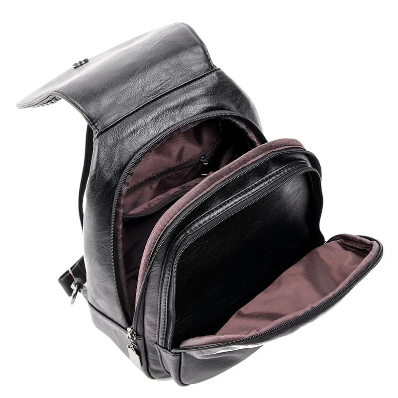 Leather Zipper Backpacks