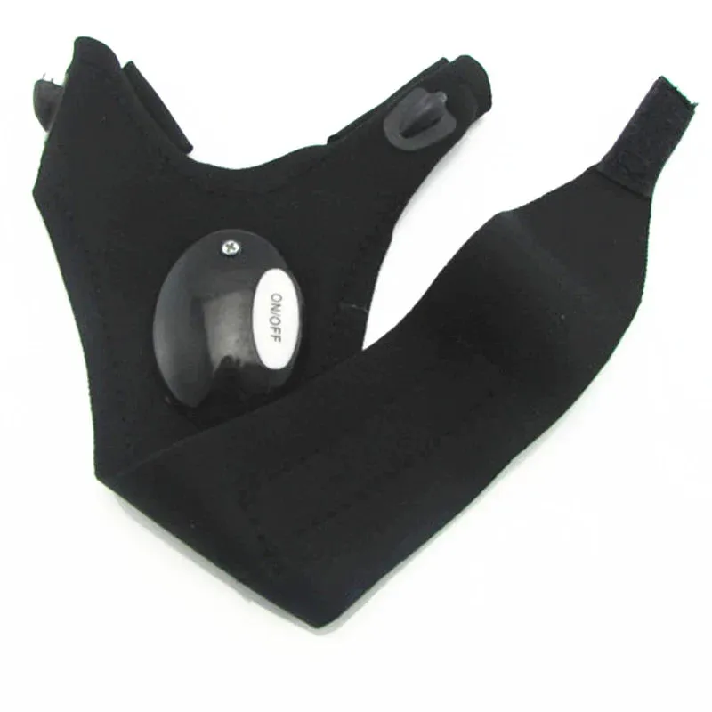 LED Flashlight Glove Fingerless