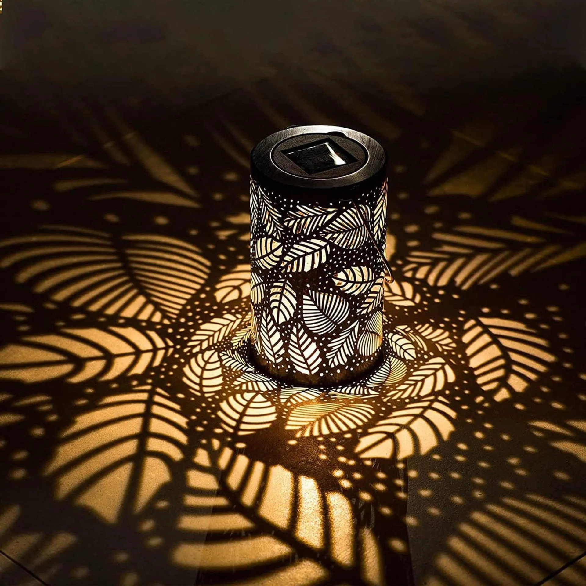LED Lantern for Home Decor | Atmospheric Leaf Design for Indoor & Outdoor Use