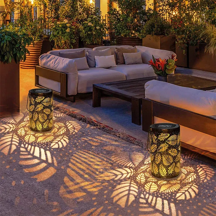 LED Lantern for Home Decor | Atmospheric Leaf Design for Indoor & Outdoor Use