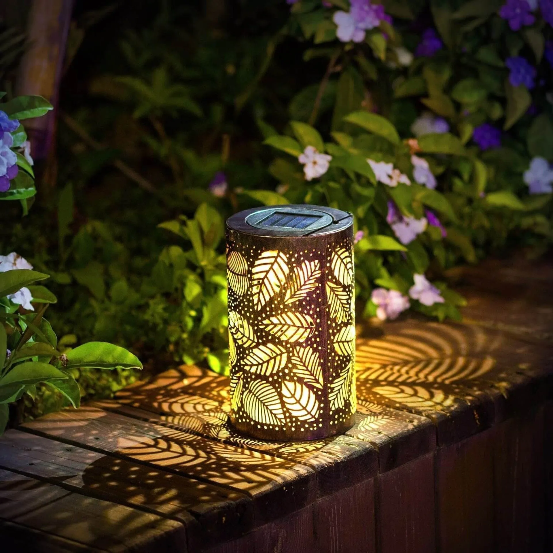 LED Lantern for Home Decor | Atmospheric Leaf Design for Indoor & Outdoor Use