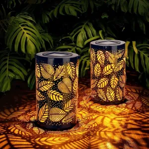 LED Lantern for Home Decor | Atmospheric Leaf Design for Indoor & Outdoor Use