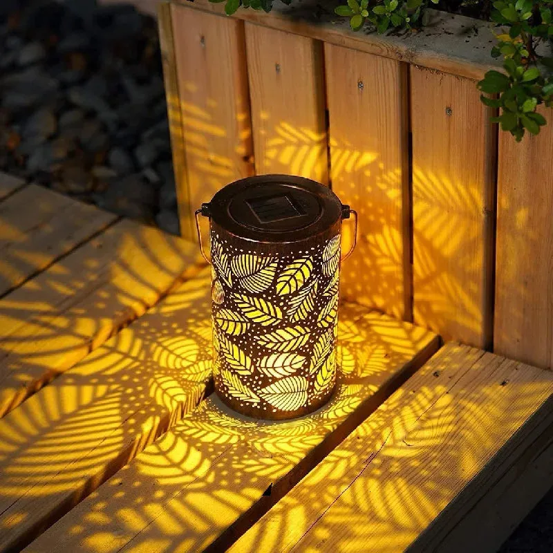 LED Lantern for Home Decor | Atmospheric Leaf Design for Indoor & Outdoor Use