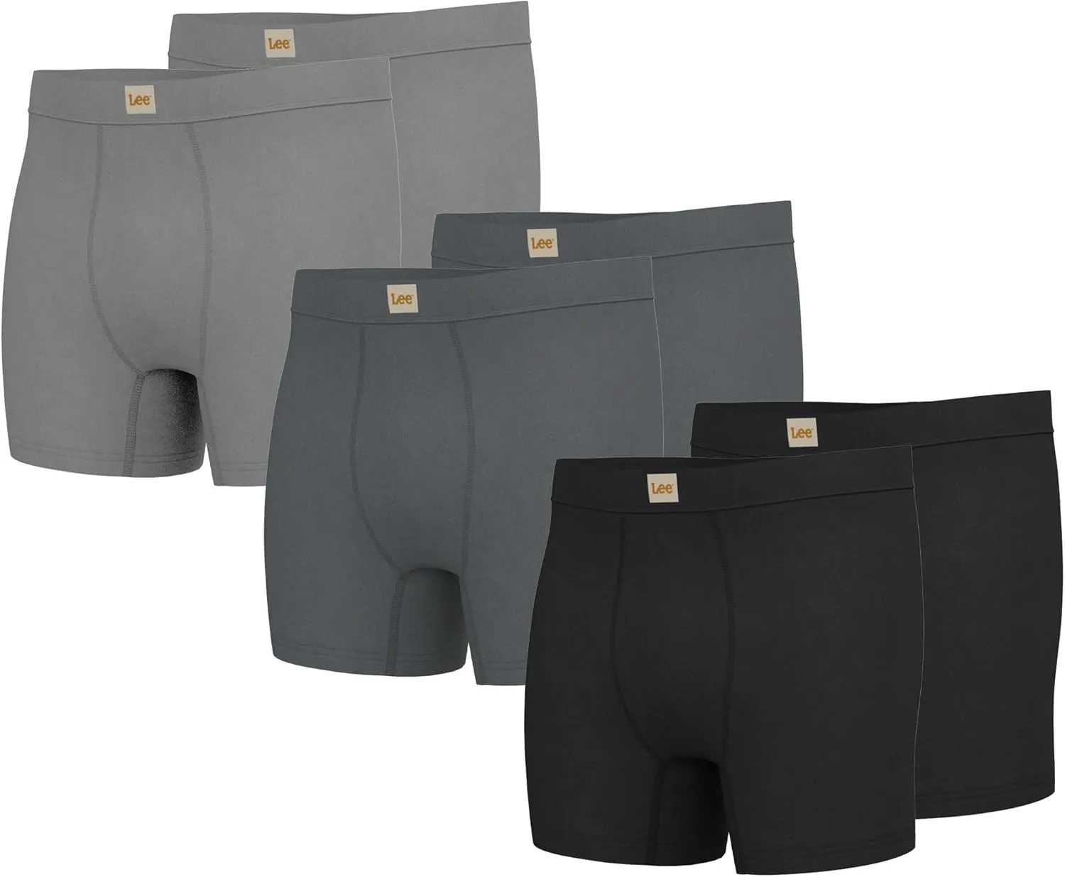 Lee Mens Boxer Briefs - Soft Cooling Mens Underwear, Moisture Wicking Breathable, Mutipack